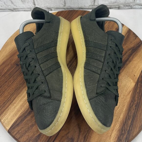 Adidas Campus Crafted C.F. Stead England Mens 9 Premium Green Leather Shoes - Picture 7 of 12